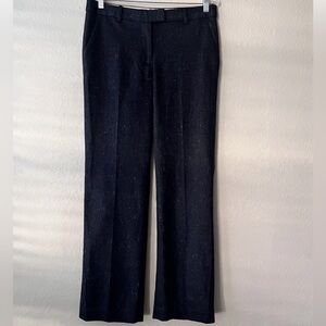 Talbots Petites 8P Italian Wool Blend Windsor Dress Pants – Navy Tweed